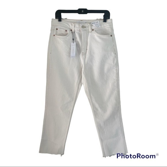 Topshop Straight white Jeans size 30 - Picture 1 of 10